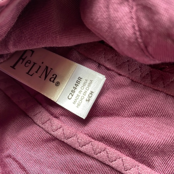 Felina purple/pink lace bralette racer back small - Picture 2 of 3